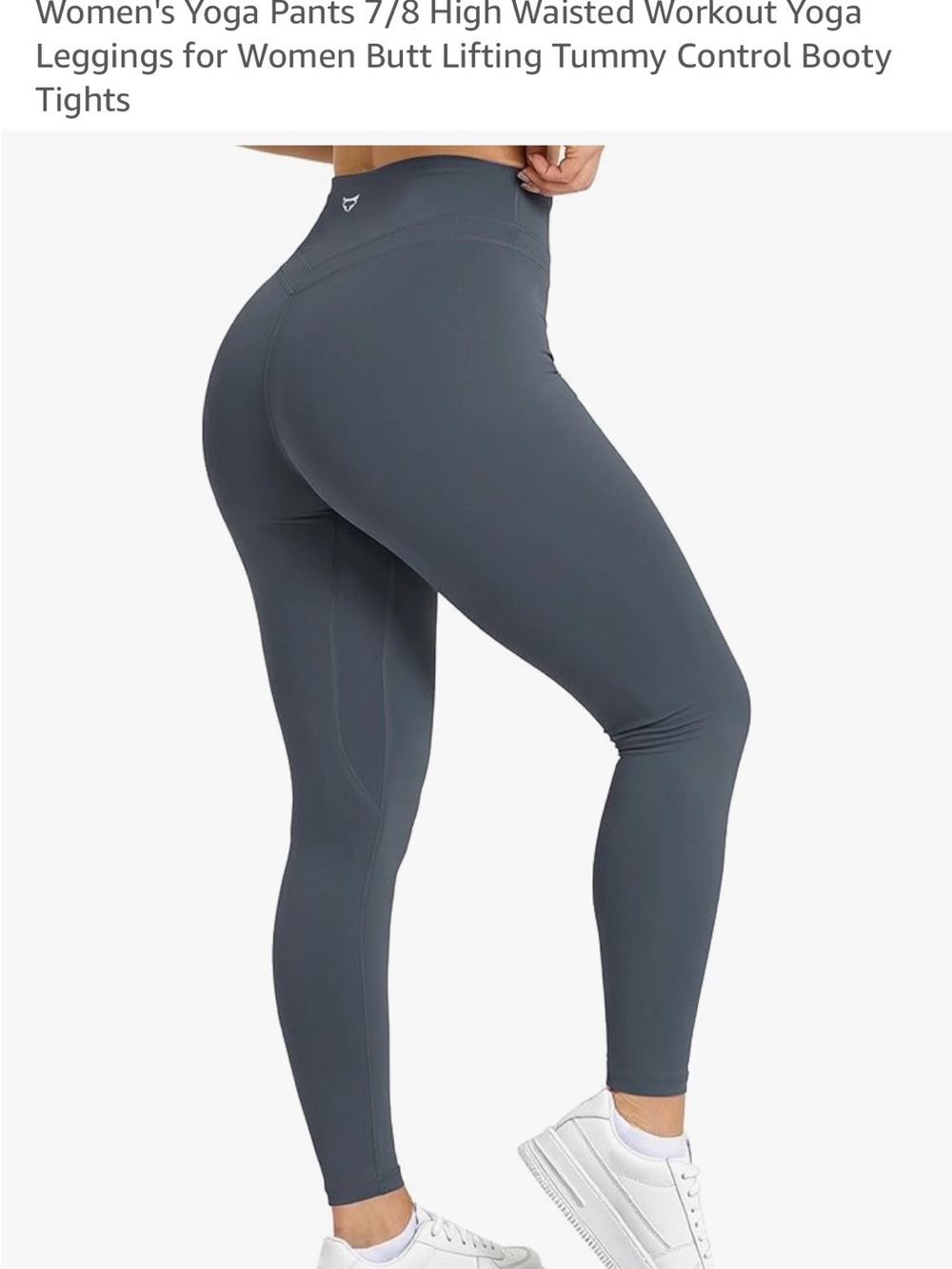 High-Waist Sculpting Leggings in Charcoal Gray